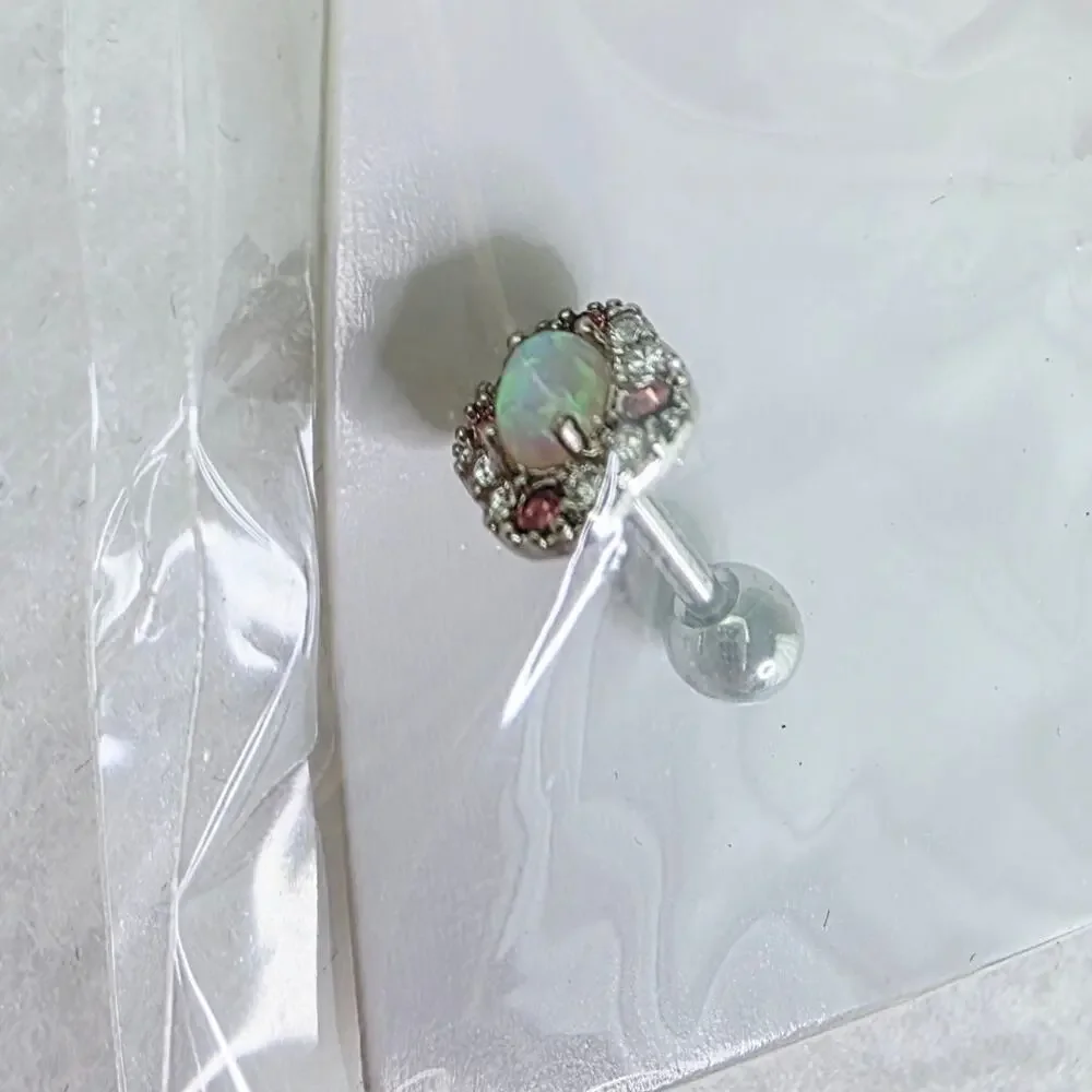 BodyCandy 16G Body Jewelry Lot Gold Silver Opal Cartilage FLower Ladybug Hoops